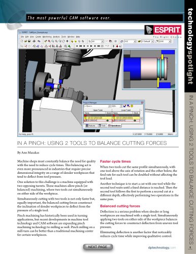 In a Pinch: Using 2 Tools to Balance Cutting Forces