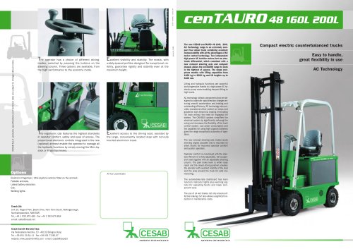 cenTAURO 48/80V - CESAB - PDF Catalogs | Technical Documentation | Brochure