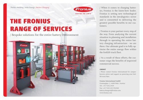 THE FRONIUS  RANGE OF SERVICES