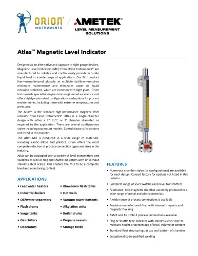 Atlas™ Magnetic Level Indicator