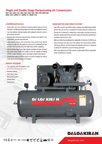 Single and Double Stage Reciprocating Air Compressors