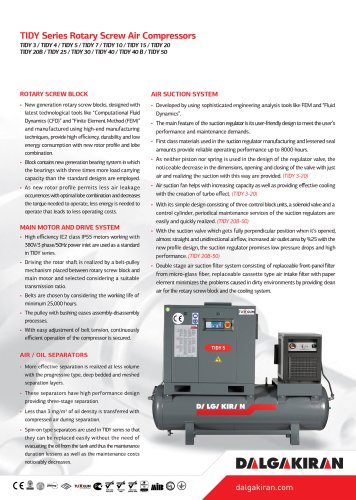 TIDY Series Rotary Screw Air Compressors