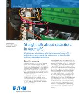 Straight talk about capacitors in your UPS - 1