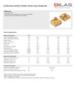 Conduction-Cooled, Visible, Diode Laser Single Bar - 1