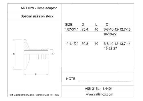 Art. 028 - Tri-Clamp hose rubber - SPECIAL ON STOCK