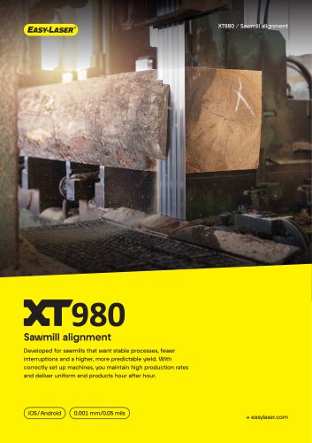 Easy-Laser&reg; XT980 Sawmill alignment