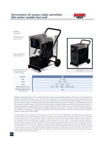 HOT WATER MOBILE BOX UNIT