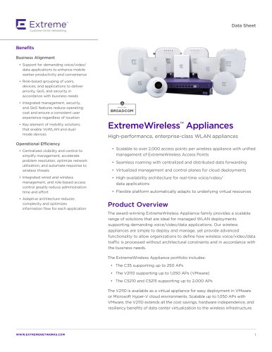 ExtremeWireless™ Appliances