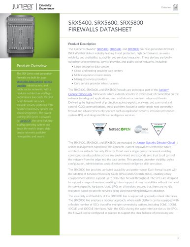 SRX1500 FIREWALL DATASHEET - Juniper Networks - PDF Catalogs ...