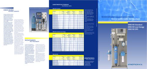 Water demineralizer as Reverse Osmosis Serie IDRO RO