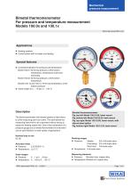 For pressure and temperature measurement Models 100.0x and 100.1x - 1