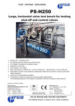 Large, horizontal valve test bench for testing shut-off and control valves - 1