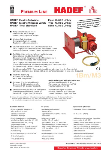 43/86 E Electric Wireope Winches