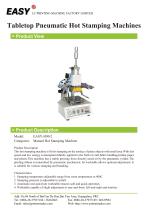 Manual Hot Stamping Machine: Tabletop Pneumatic Hot Stamping Machines - 1