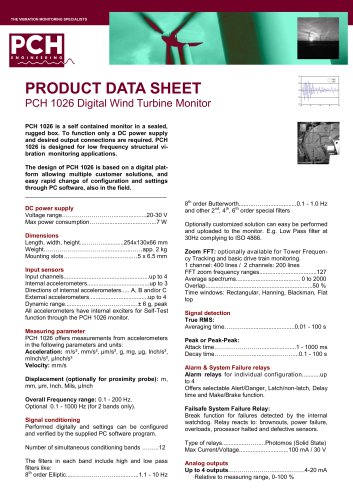 PCH 1026 Digital Wind Turbine Monitor
