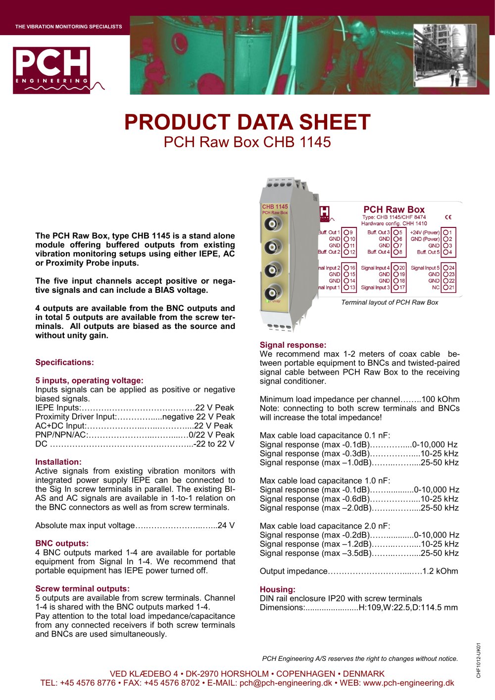 PCH Raw Box CHB 1145 - PCH Engineering A/S