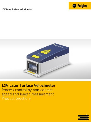 Brochure LSV Laser Surface Velocimeter | Process control by measuring speed and length