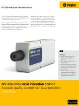 Datasheet IVS-500 Industrial Vibration Sensor | Acoustic quality control by vibration measurement