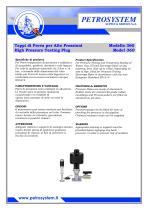 High Pressure Testing Plug series 360-1
