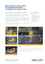 Self-suction Vacuum Lifters for horizontal transport  of smooth, non porous loads - 2