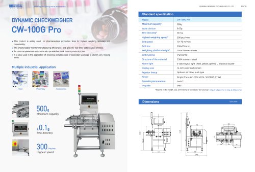 ChexGo CW 100G Pro Catalog