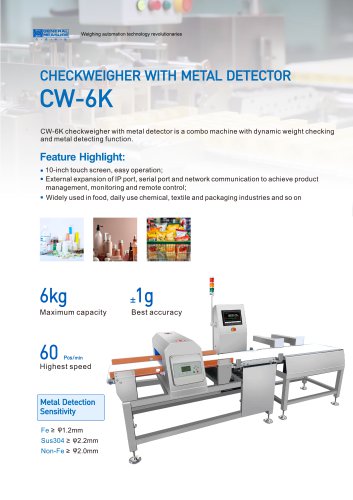 GM Checkweigher CW-6K with Metal Detector