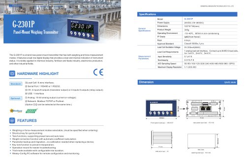 Weighing Transmitter G-2301P
