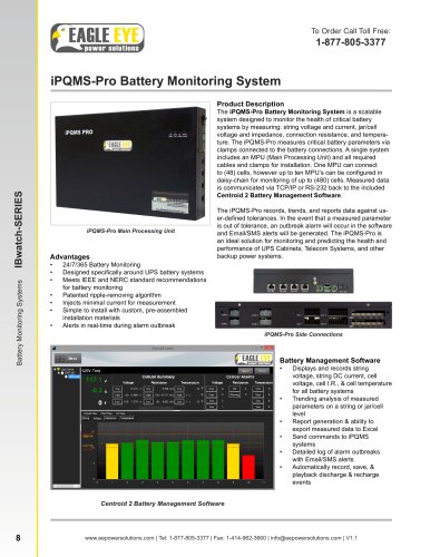 UPS Battery Monitoring System: iPQMS-Pro