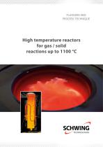 High Temperature reactors for gas / solid reactions up to 1100 °C - 1