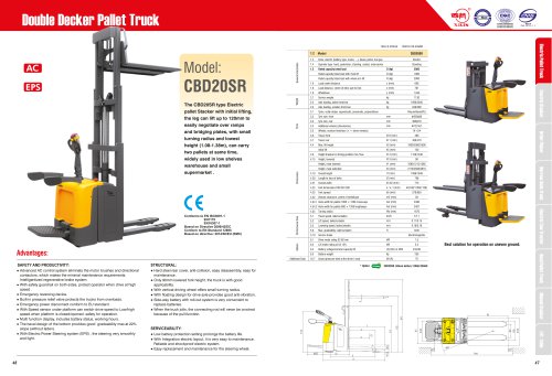 XILIN / Double Decker Pallet Truck / CBD20SR