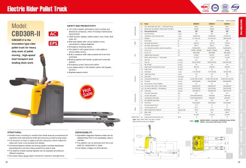 XILIN / Electric Rider Pallet Truck / CBD30R-II