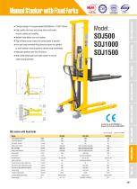 XILIN / Manual Stacker with Fixed Forks / SDJ500/1000/1500-1