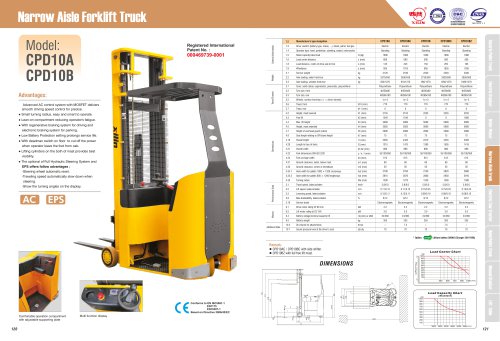 XILIN / Narrow Aisle Forklift Truck / CPD10A