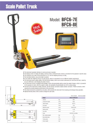 XILIN / Scale Pallet Truck / BFC6-7E