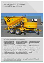 Mobile batching plants on a bogie  B1200, B1800 and B2200-2