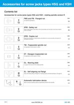 Accessories for HSG, KSH, HSGK and DSH-3