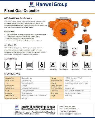 GTQ-BS01 Fixed Gas Detector