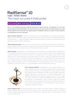 Data Sheet - RadiSense 10 I & S - Electric field probe - 2