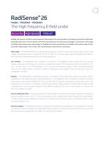 Data Sheet - RadiSense 26 - Electric field probe - 2