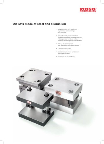 Die sets made of steel and aluminium