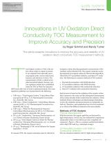 Innovation in UV Oxidation Direct Conductivity TOC Measurement to Improve Accuracy and Precision - 1