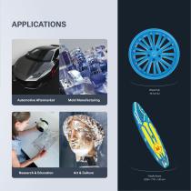 EinScan HX2 - Hybrid Blue Laser & LED Light Source Handheld 3D Scanner-9