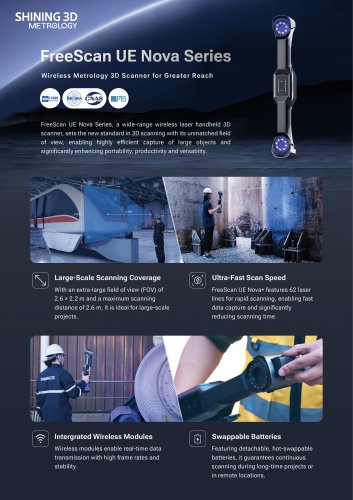 FreeScan UE Nova Series | Wireless Metrology 3D Scanner for Greater Reach