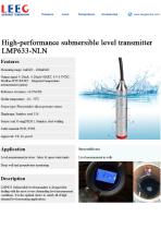 LEEG Submersible level transmitter LMP633-NLN - 1