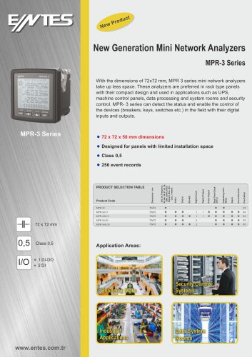 MPR-3 Series Mini Energy Analyzer