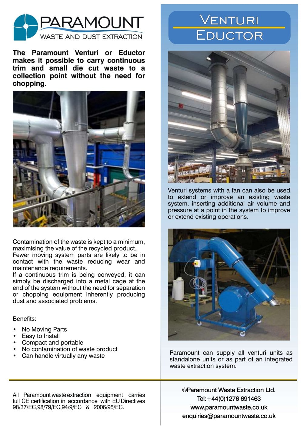 Venturi or Eductor - Paramount Waste Extraction Limited