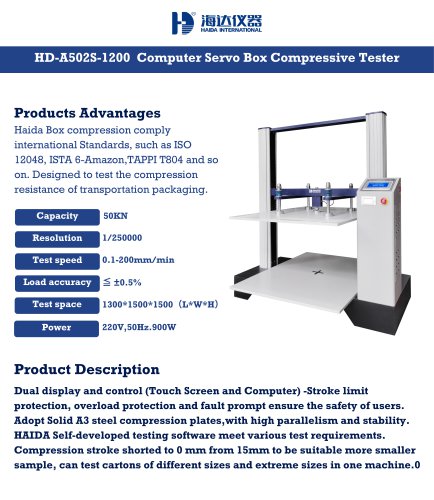 Computer Servo Box Compressive Tester HD-A502S-1200