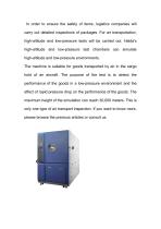 High altitude and low pressure environment chamber-2
