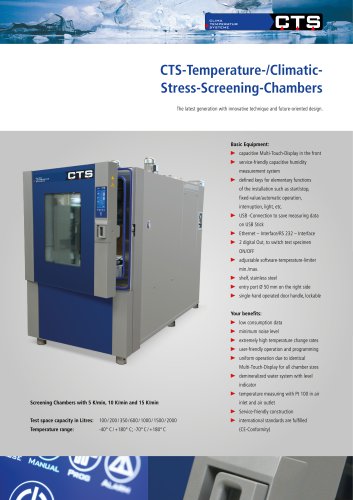 CTS-Temperature-/Climatic- Stress-Screening-Chambers