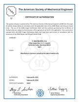 ASME VIII, Div. 1 - U STAMP-1